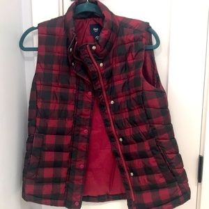 Plaid flannel vest, Gap, size small, very lightly worn!